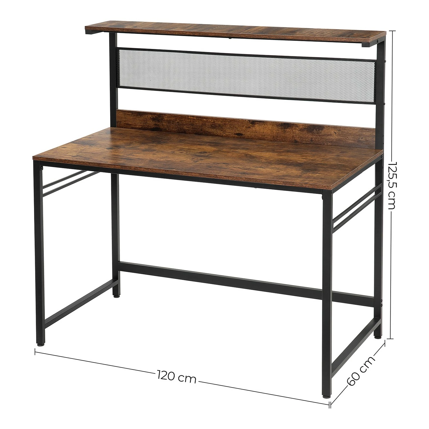 Red Living Schreibtisch Opium - Eiche Rustikal Dekor / Schwarz 10 Red Living Schreibtisch Opium - Eiche Rustikal Dekor / Schwarz – Bild 8