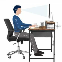 Red Living Schreibtisch Rio - Eiche Rustikal Dekor / Schwarz -Möbel Verkäufe 2024 1000343003 220407 501 SKETCH DETAILS P000000001000343003 sketch