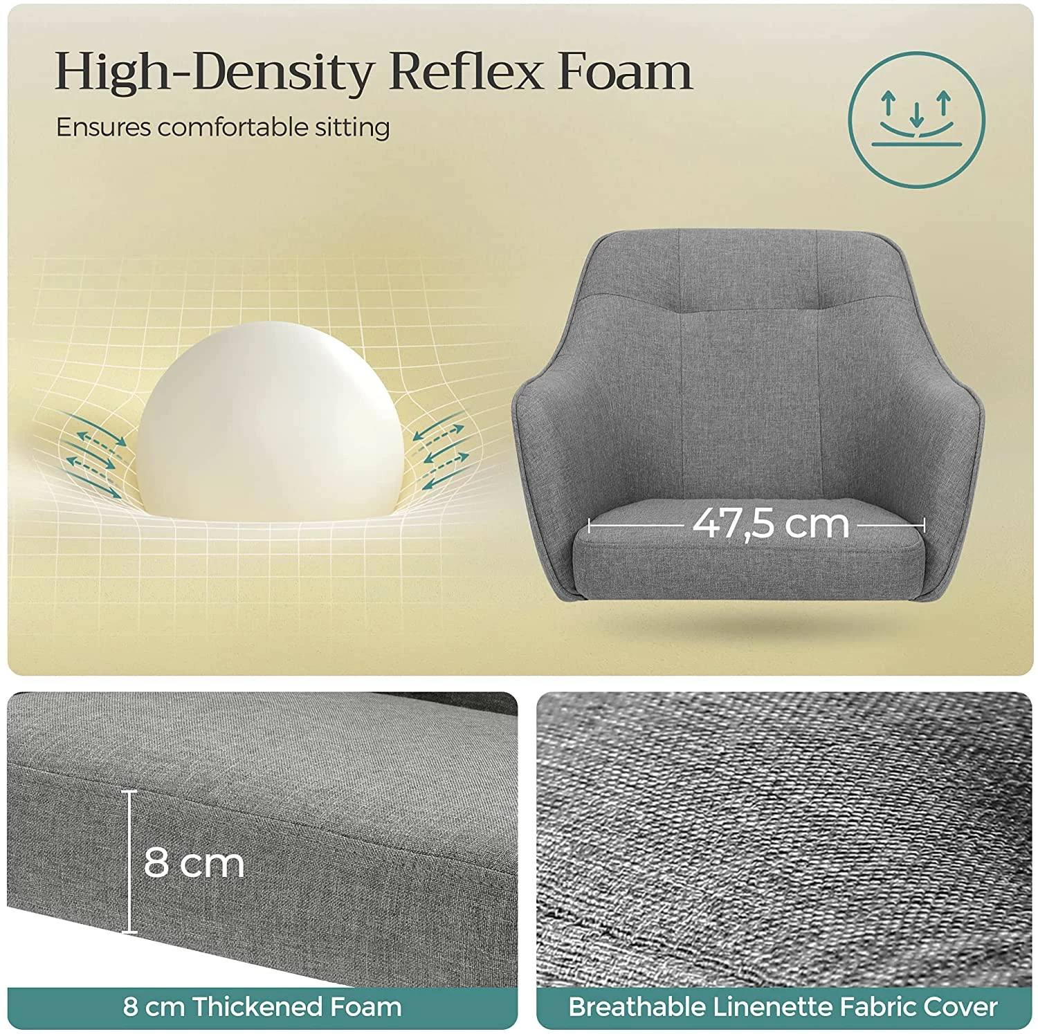 Fredriks Bürostuhl Roydale - Grau 10 Fredriks Bürostuhl Roydale - Grau – Bild 8