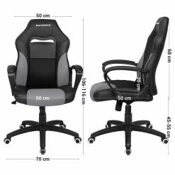 Fredriks Bürostuhl Save - Kunstleder / Kunststoff - Schwarz / Grau -Möbel Verkäufe 2024 1000343535 220407 500 SKETCH DETAILS P000000001000343535 sketch