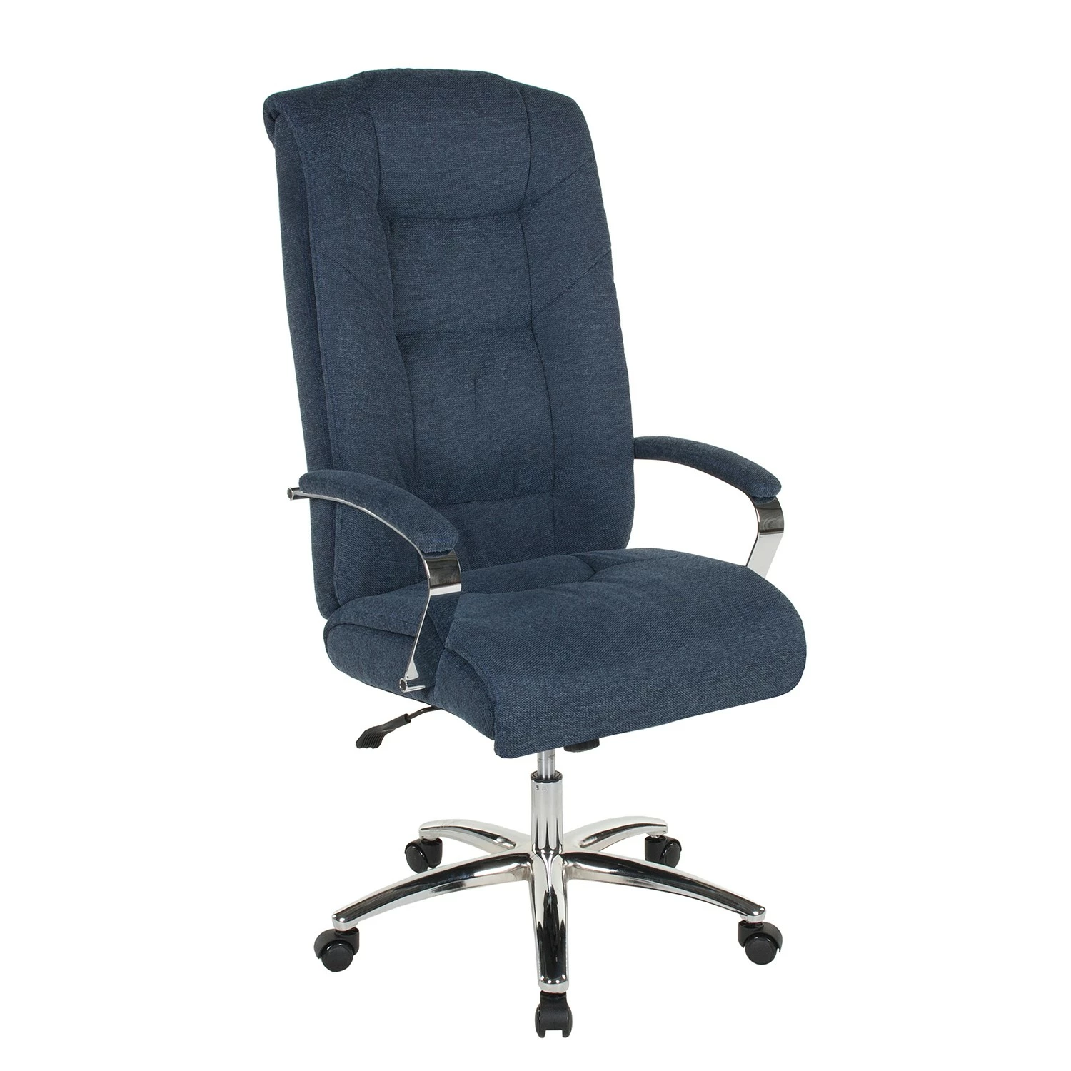 Duo Collection Chefsessel Benno - Webstoff / Metall - Marineblau / Chrom 4 Duo Collection Chefsessel Benno - Webstoff / Metall - Marineblau / Chrom – Bild 2