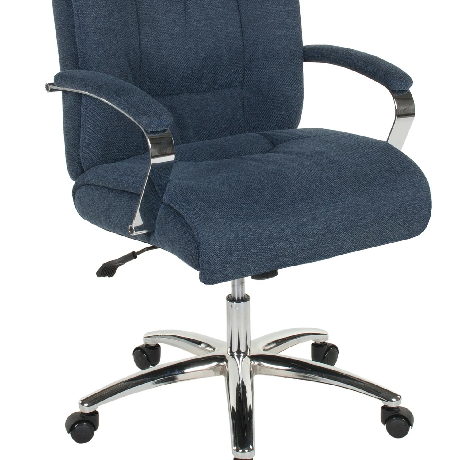 Duo Collection Chefsessel Benno - Webstoff / Metall - Marineblau / Chrom 5 Duo Collection Chefsessel Benno - Webstoff / Metall - Marineblau / Chrom – Bild 3