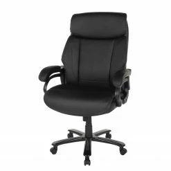 Duo Collection Chefsessel Ennio XXL - Kunstleder / Metall - Schwarz