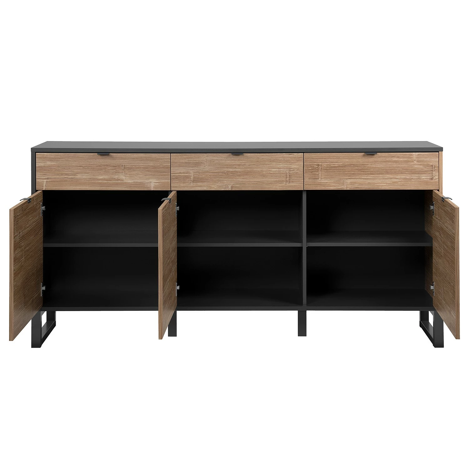 Loftscape Sideboard Mid West I - Bambus Dekor / Anthrazit 10 Loftscape Sideboard Mid West I - Bambus Dekor / Anthrazit – Bild 8