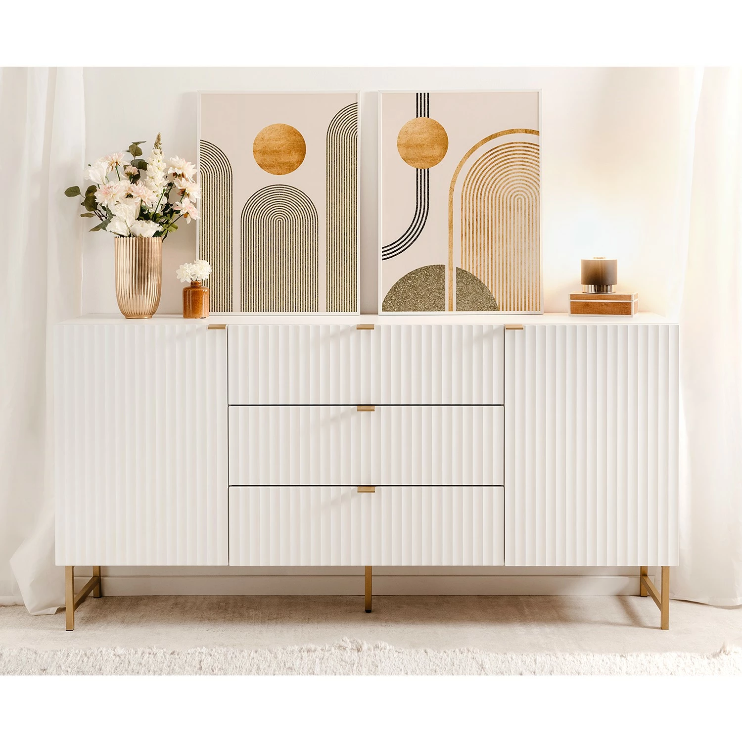 Loftscape Sideboard Metropolis - Matt Weiß 4 Loftscape Sideboard Metropolis - Matt Weiß – Bild 2