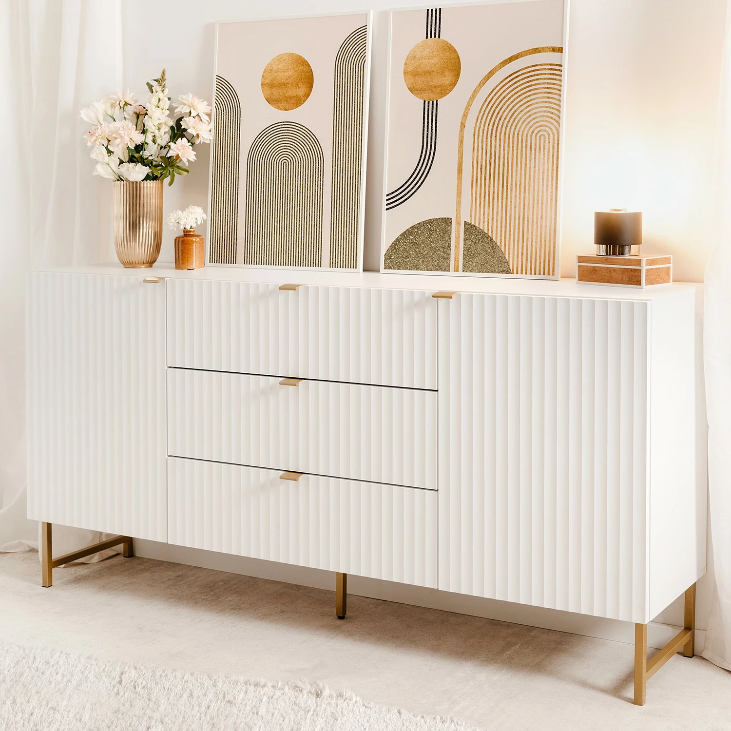 Loftscape Sideboard Metropolis - Matt Weiß 5 Loftscape Sideboard Metropolis - Matt Weiß – Bild 3