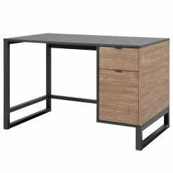 Loftscape Schreibtisch Mid West - Anthrazit / Bambus Dekor