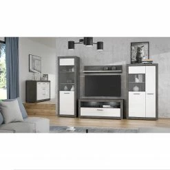 Loftscape Sideboard Vetras - Hochglanz Weiß / Beton Dekor -Möbel Verkäufe 2024 1000344673 220414 021 MOOD DETAILS P000000001000344673 mood