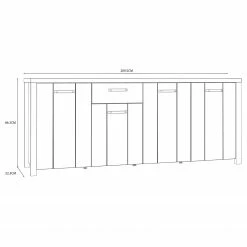 Red Living Sideboard Westlock II - Esche Dekor / Schwarz 20 Red Living Sideboard Westlock II - Esche Dekor / Schwarz -Möbel Verkäufe 2024 1000344679 220414 500 SKETCH DETAILS P000000001000344679 sketch