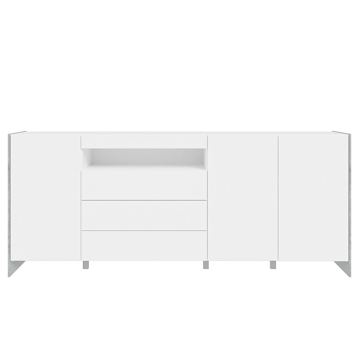Loftscape Sideboard Urban II - Inkl. Beleuchtung - Weiß / Eiche Grau Dekor 6 Loftscape Sideboard Urban II - Inkl. Beleuchtung - Weiß / Eiche Grau Dekor – Bild 4