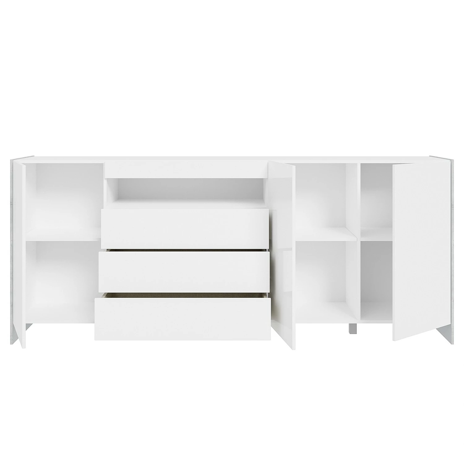 Loftscape Sideboard Urban II - Inkl. Beleuchtung - Weiß / Eiche Grau Dekor 7 Loftscape Sideboard Urban II - Inkl. Beleuchtung - Weiß / Eiche Grau Dekor – Bild 5