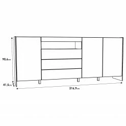Loftscape Sideboard Urban II - Inkl. Beleuchtung - Weiß / Eiche Grau Dekor 16 Loftscape Sideboard Urban II - Inkl. Beleuchtung - Weiß / Eiche Grau Dekor -Möbel Verkäufe 2024 1000344689 220414 500 SKETCH DETAILS P000000001000344689 sketch