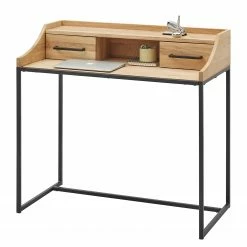 Ars manufacti Schreibtisch Poesie - Eiche massiv / Metall - Eiche / Schwarz