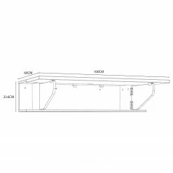 Loftscape Wandschreibtisch Prandi - Matt Weiß - Breite: 100 cm -Möbel Verkäufe 2024 1000347234 220621 500 SKETCH DETAILS P000000001000347234 sketch
