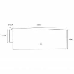Loftscape Wandschreibtisch Prandi - Matt Weiß - Breite: 100 cm -Möbel Verkäufe 2024 1000347234 220621 501 SKETCH DETAILS P000000001000347234 sketch