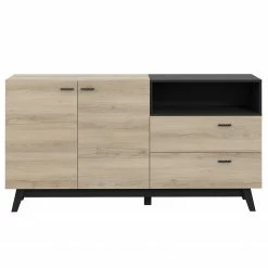 Loftscape Sideboard Pesaro I - Eiche Artisan Dekor / Schwarz -Möbel Verkäufe 2024 1000348113 220603 031 DETAILS P000000001000348113