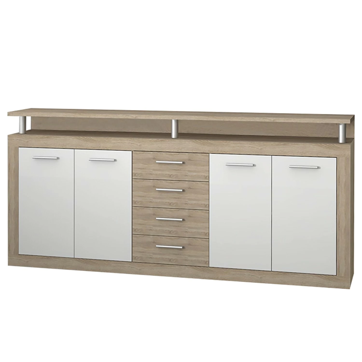 Loftscape Sideboard Parzival - Eiche Sonoma Dekor / Weiß 3 Loftscape Sideboard Parzival - Eiche Sonoma Dekor / Weiß