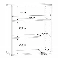 Fredriks Büroregal Wisla - Weiß - 74 x 86 cm -Möbel Verkäufe 2024 1000348151 220505 501 SKETCH DETAILS P000000001000348151 sketch