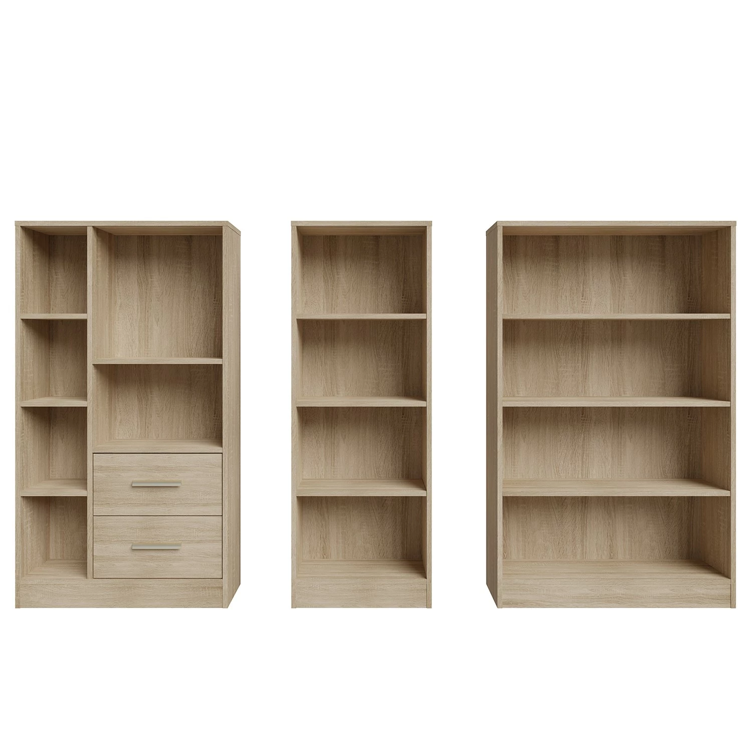 Fredriks Regalwand Wardell (3-teilig) - Eiche Sonoma Dekor 7 Fredriks Regalwand Wardell (3-teilig) - Eiche Sonoma Dekor – Bild 5