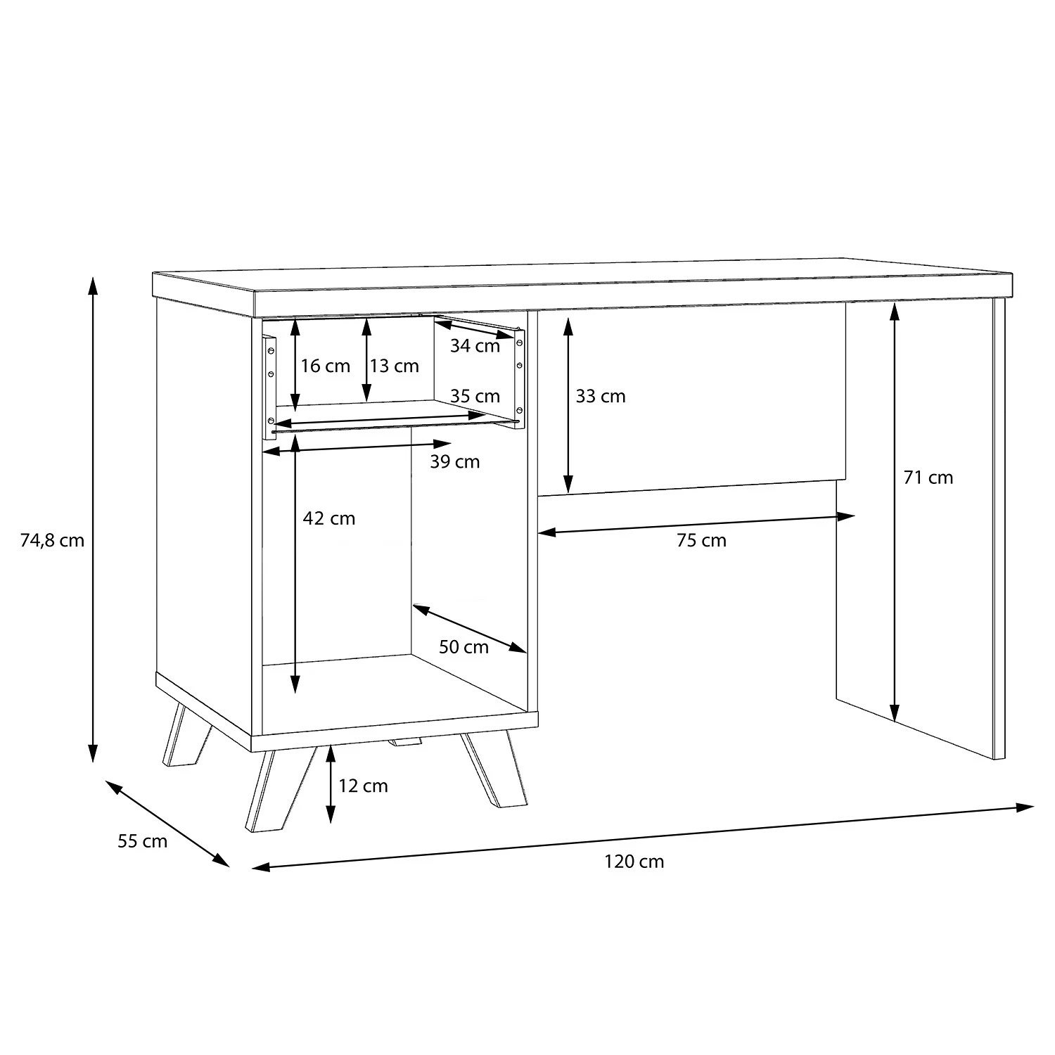 Fredriks Schreibtisch Winster - Asteiche Dekor / Beton Dekor 10 Fredriks Schreibtisch Winster - Asteiche Dekor / Beton Dekor – Bild 8