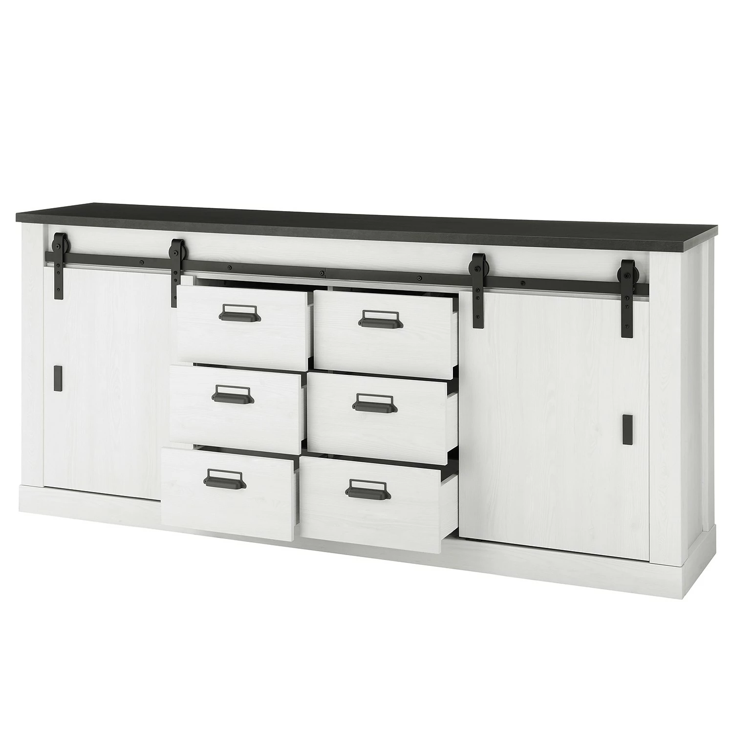 Ridgevalley Sideboard Shutter II - Pinie Weiß Dekor 7 Ridgevalley Sideboard Shutter II - Pinie Weiß Dekor – Bild 5