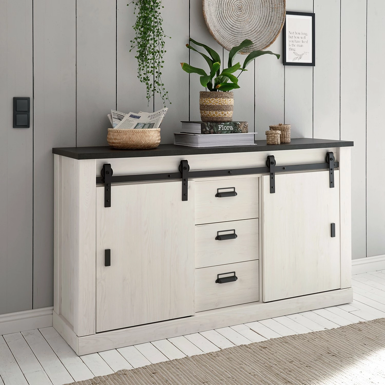 Ridgevalley Büro-Set Shutter V (4-teilig) - Pinie Weiß Dekor 5 Ridgevalley Büro-Set Shutter V (4-teilig) - Pinie Weiß Dekor – Bild 3