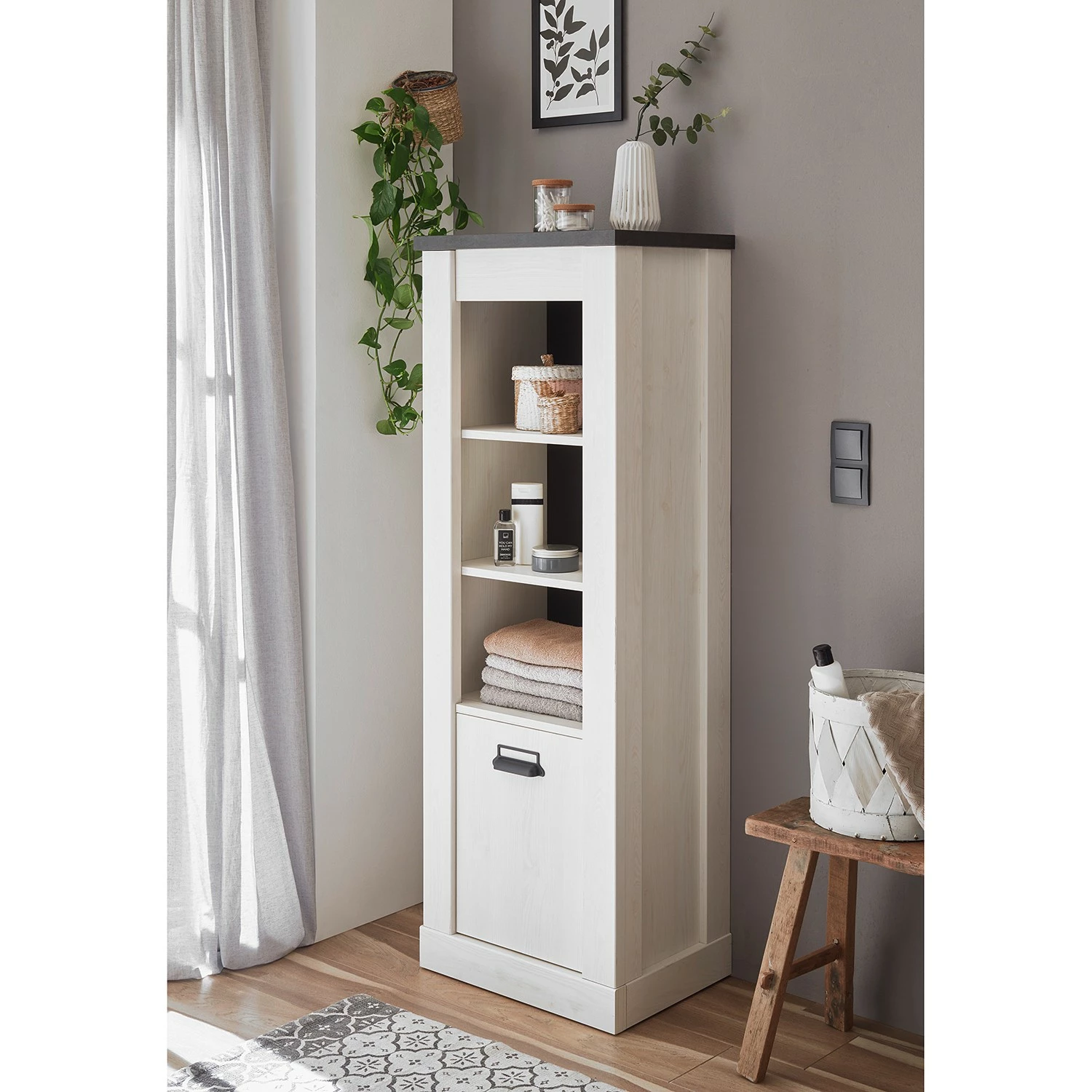 Ridgevalley Büro-Set Shutter V (4-teilig) - Pinie Weiß Dekor 6 Ridgevalley Büro-Set Shutter V (4-teilig) - Pinie Weiß Dekor – Bild 4