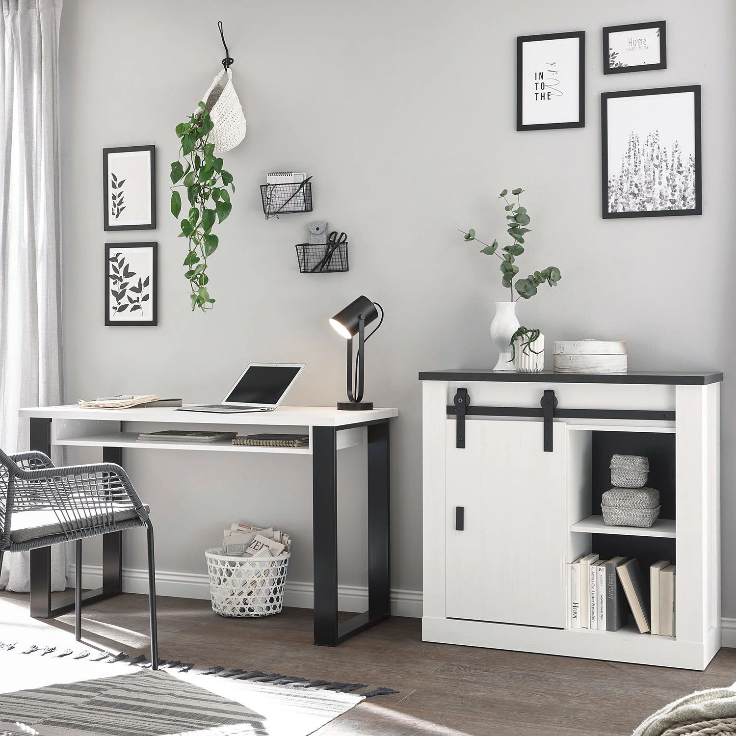 Ridgevalley Büro-Set Shutter II (2-teilig) - Pinie Weiß Dekor 3 Ridgevalley Büro-Set Shutter II (2-teilig) - Pinie Weiß Dekor