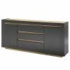 Loftscape Sideboard Accra - Anthrazit / Eiche Dekor