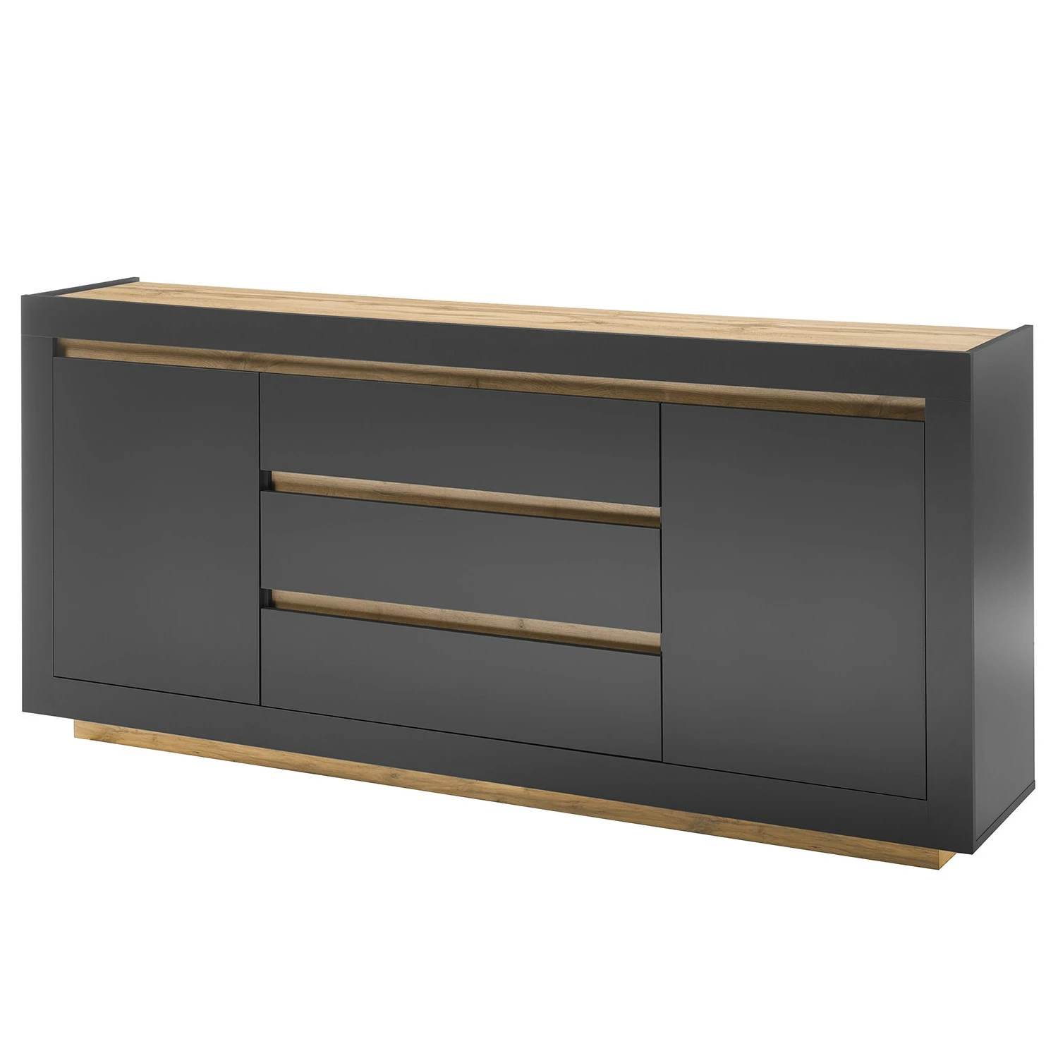 Loftscape Sideboard Accra - Anthrazit / Eiche Dekor 3 Loftscape Sideboard Accra - Anthrazit / Eiche Dekor