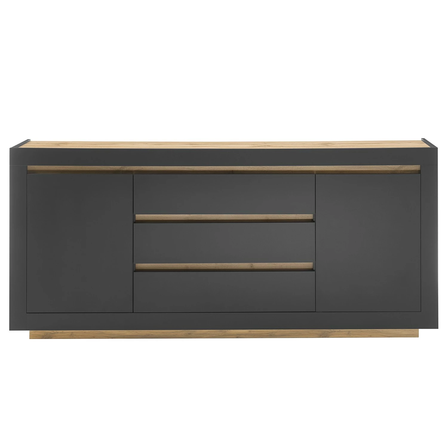 Loftscape Sideboard Accra - Anthrazit / Eiche Dekor 7 Loftscape Sideboard Accra - Anthrazit / Eiche Dekor – Bild 5