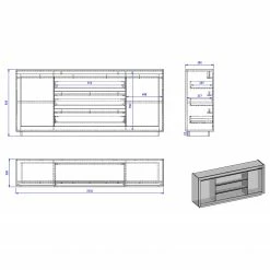 Loftscape Sideboard Accra - Anthrazit / Eiche Dekor 17 Loftscape Sideboard Accra - Anthrazit / Eiche Dekor -Möbel Verkäufe 2024 1000348819 220506 500 SKETCH DETAILS P000000001000348819 sketch