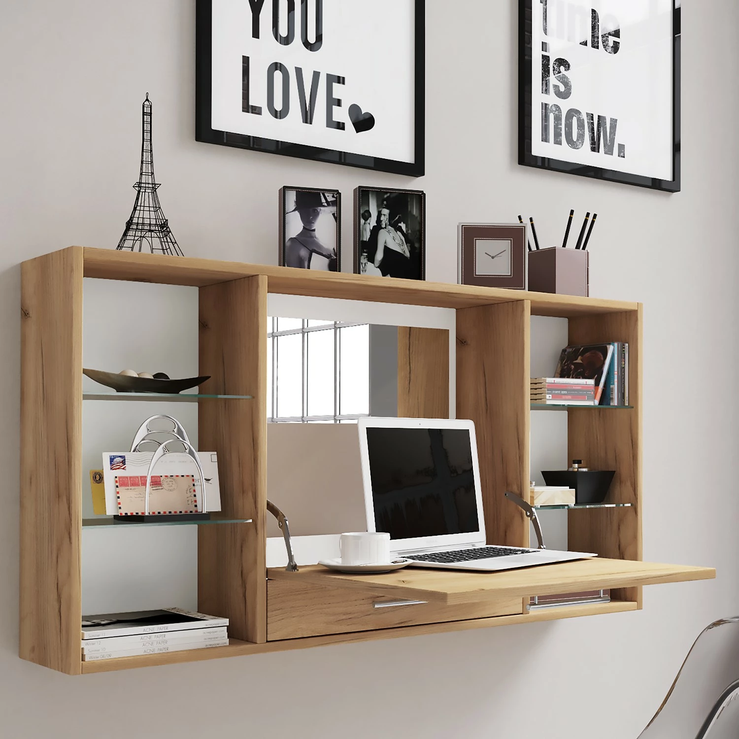 VCM Wandschreibtisch Teala II - Asteiche Dekor 7 VCM Wandschreibtisch Teala II - Asteiche Dekor – Bild 5