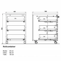 Germania Rollcontainer GW-Lissabon - Eiche Navarra Dekor / Graphit -Möbel Verkäufe 2024 1000353358 220520 500 SKETCH DETAILS P000000001000353358 sketch