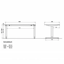 Germania Büroset GW-Lissabon IX (2-teilig) - Breite: 160 cm -Möbel Verkäufe 2024 1000353365 220520 500 SKETCH DETAILS P000000001000353365 sketch
