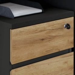 Germania Büroset GW-Lissabon III (3-teilig) - Eiche Navarra Dekor / Graphit -Möbel Verkäufe 2024 1000353370 220520 050 DETAILS P000000001000353370