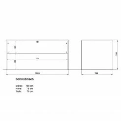 Germania Büroset GW-Lissabon II (3-teilig) - Eiche Navarra Dekor / Graphit -Möbel Verkäufe 2024 1000353372 220520 500 SKETCH DETAILS P000000001000353372 sketch