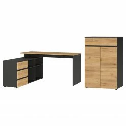 Germania Büroset GW-Lissabon IV (2-teilig) - Eiche Navarra Dekor / Graphit