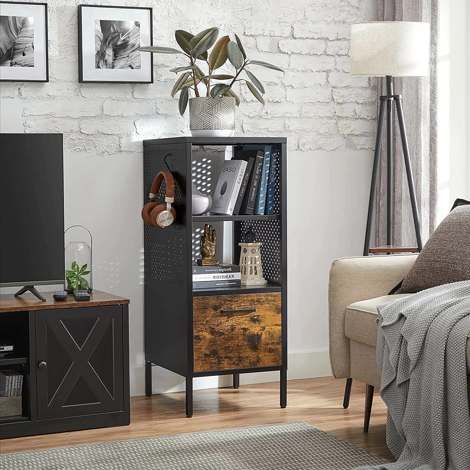 Red Living Regal Mocksville - Braun / Schwarz 4 Red Living Regal Mocksville - Braun / Schwarz – Bild 2