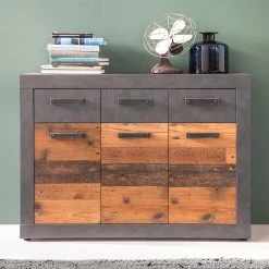 Trendteam Kommode Indy II - Altholz Dekor / Anthrazit -Möbel Verkäufe 2024 1000353496 220520 021 MOOD DETAILS P000000001000353496 mood