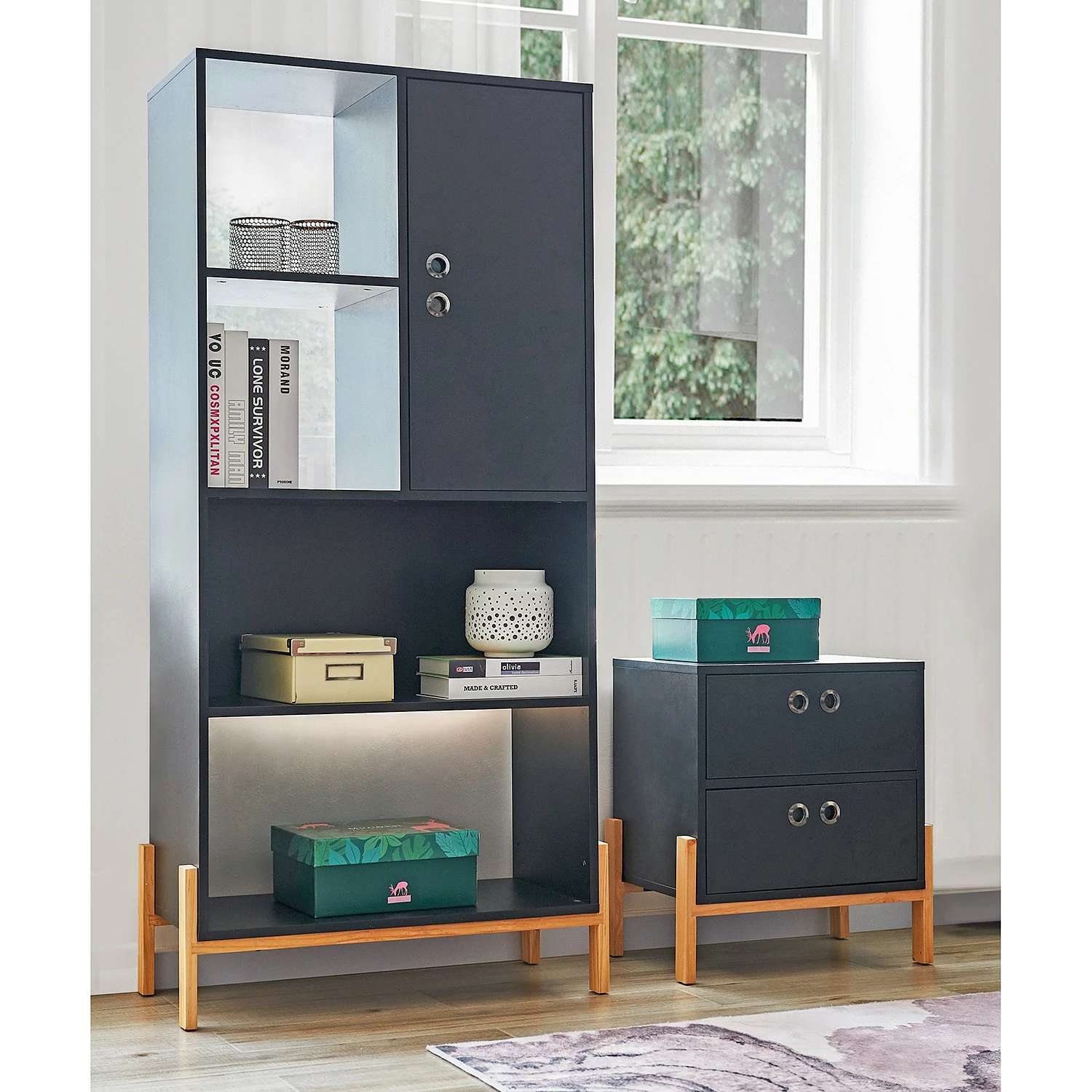 Norrwood Regal Caborn - Schwarz / Pinie 4 Norrwood Regal Caborn - Schwarz / Pinie – Bild 2