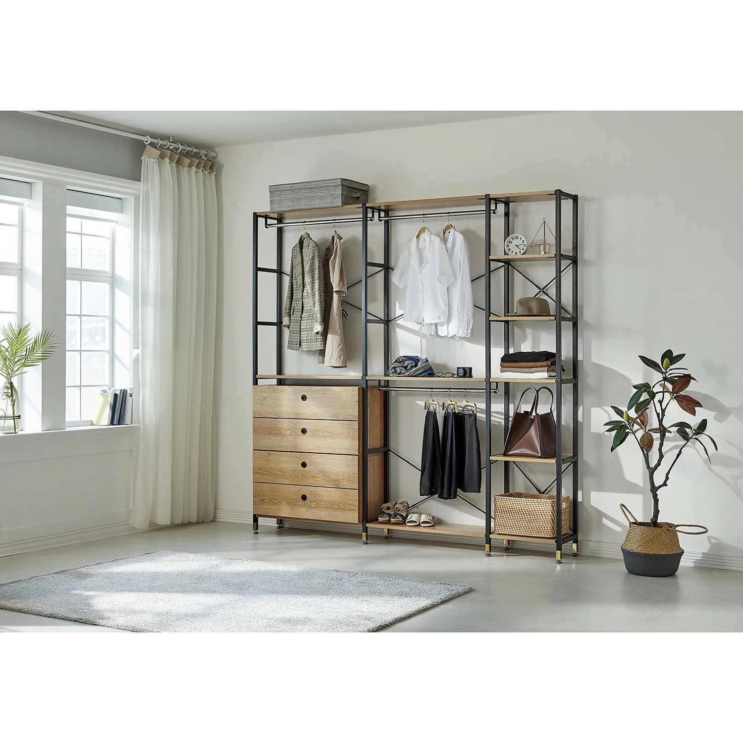 Red Living Regal Ruoms V - Akazie Dekor / Schwarz 4 Red Living Regal Ruoms V - Akazie Dekor / Schwarz – Bild 2