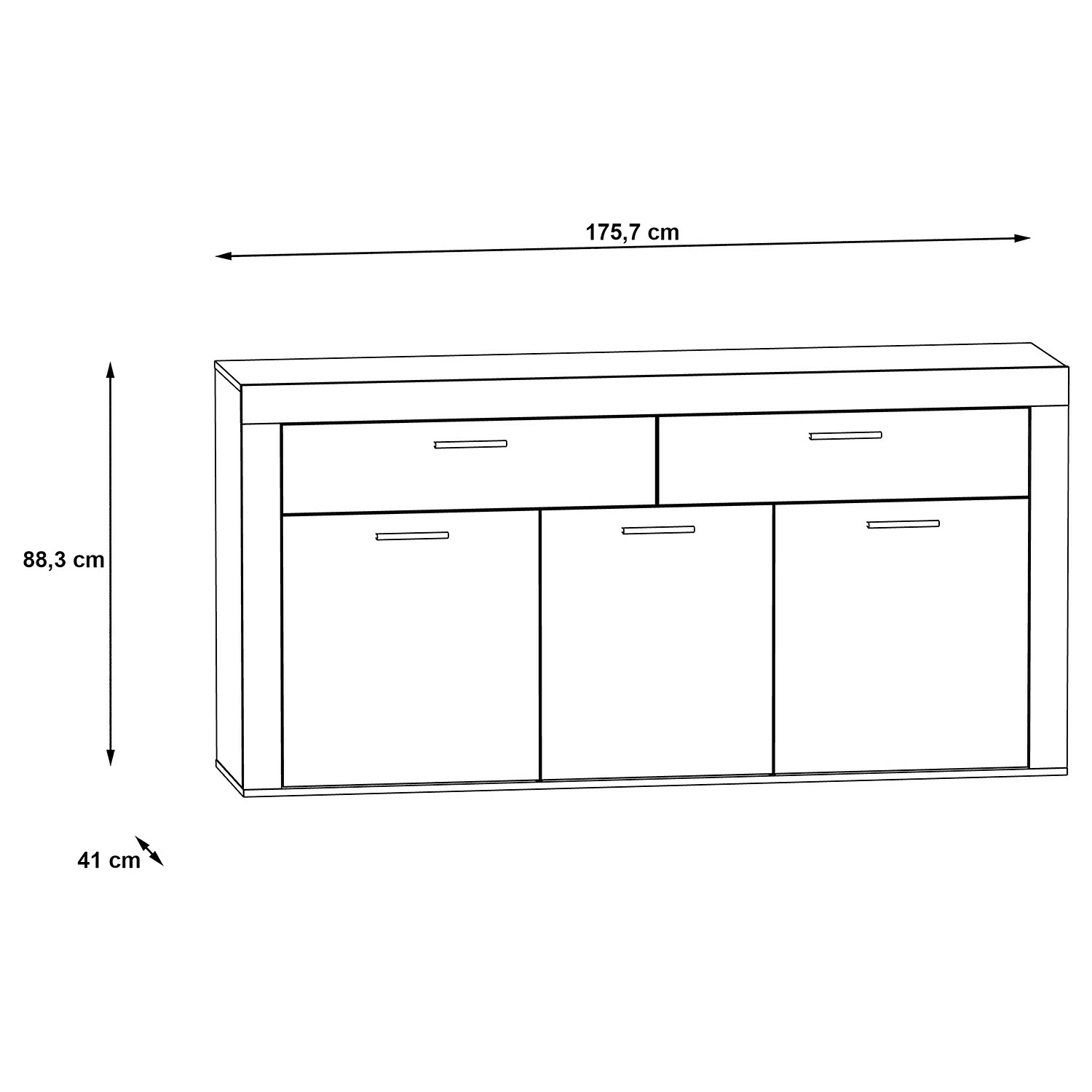 Red Living Sideboard Westcliffe - Altholz Dekor / Beton Dekor 8 Red Living Sideboard Westcliffe - Altholz Dekor / Beton Dekor – Bild 6