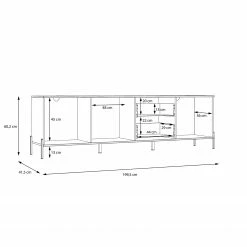 Loftscape Sideboard Ozora III - Hochglanz Weiß / Matt Weiß -Möbel Verkäufe 2024 1000356706 220603 501 SKETCH DETAILS P000000001000356706 sketch