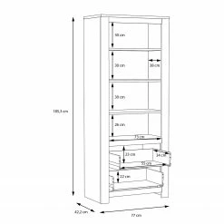 Loftscape Regal Verolme - Eiche Dekor -Möbel Verkäufe 2024 1000356719 220603 501 SKETCH DETAILS P000000001000356719 sketch