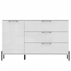 Loftscape Sideboard Ozora I - Hochglanz Weiß / Matt Weiß -Möbel Verkäufe 2024 1000356721 220603 030 DETAILS P000000001000356721