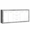 Loftscape Sideboard Solidus Par - Weiß / Beton Dekor