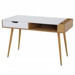 Loftscape Schreibtisch Sublime - Weiß / Eiche Dekor