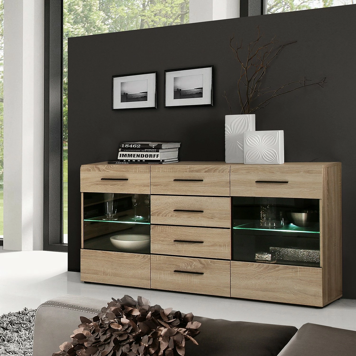 Loftscape Sideboard Taradale - Inkl. Beleuchtung - Eiche Sonoma Dekor 4 Loftscape Sideboard Taradale - Inkl. Beleuchtung - Eiche Sonoma Dekor – Bild 2