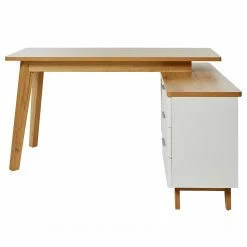 Jahnke Eckschreibtisch Libre D 240 E - Kerneiche Dekor / Weiß -Möbel Verkäufe 2024 1000358897 220615 040 DETAILS P000000001000358897